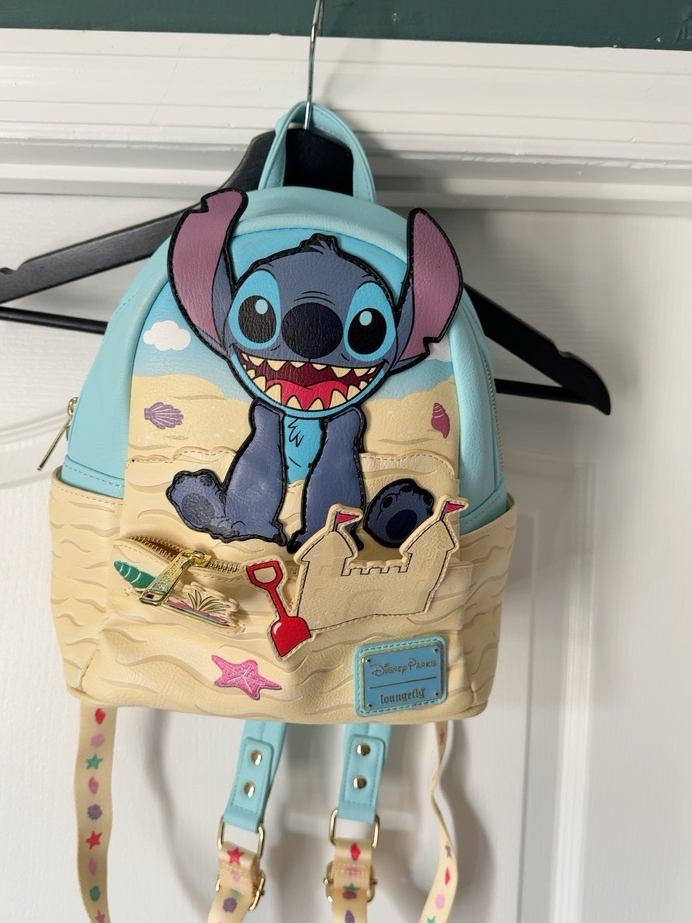 Loungefly Stitch Beach Mini Backpack - Light Blue & Sand